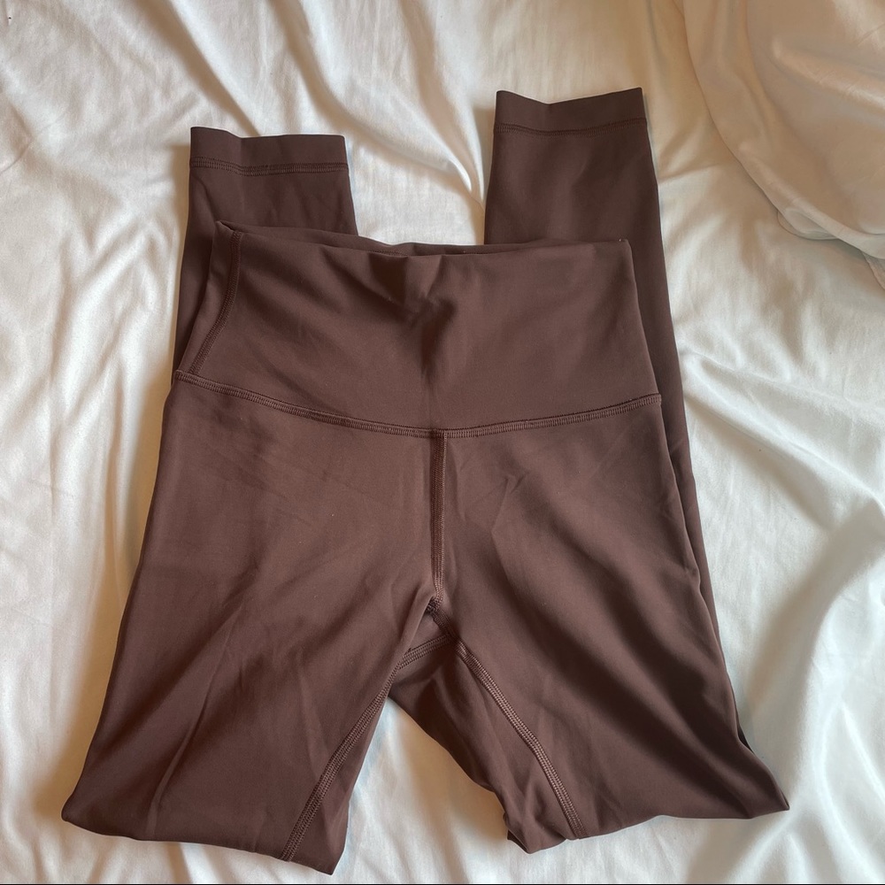 Brown lululemon wunder train leggings
